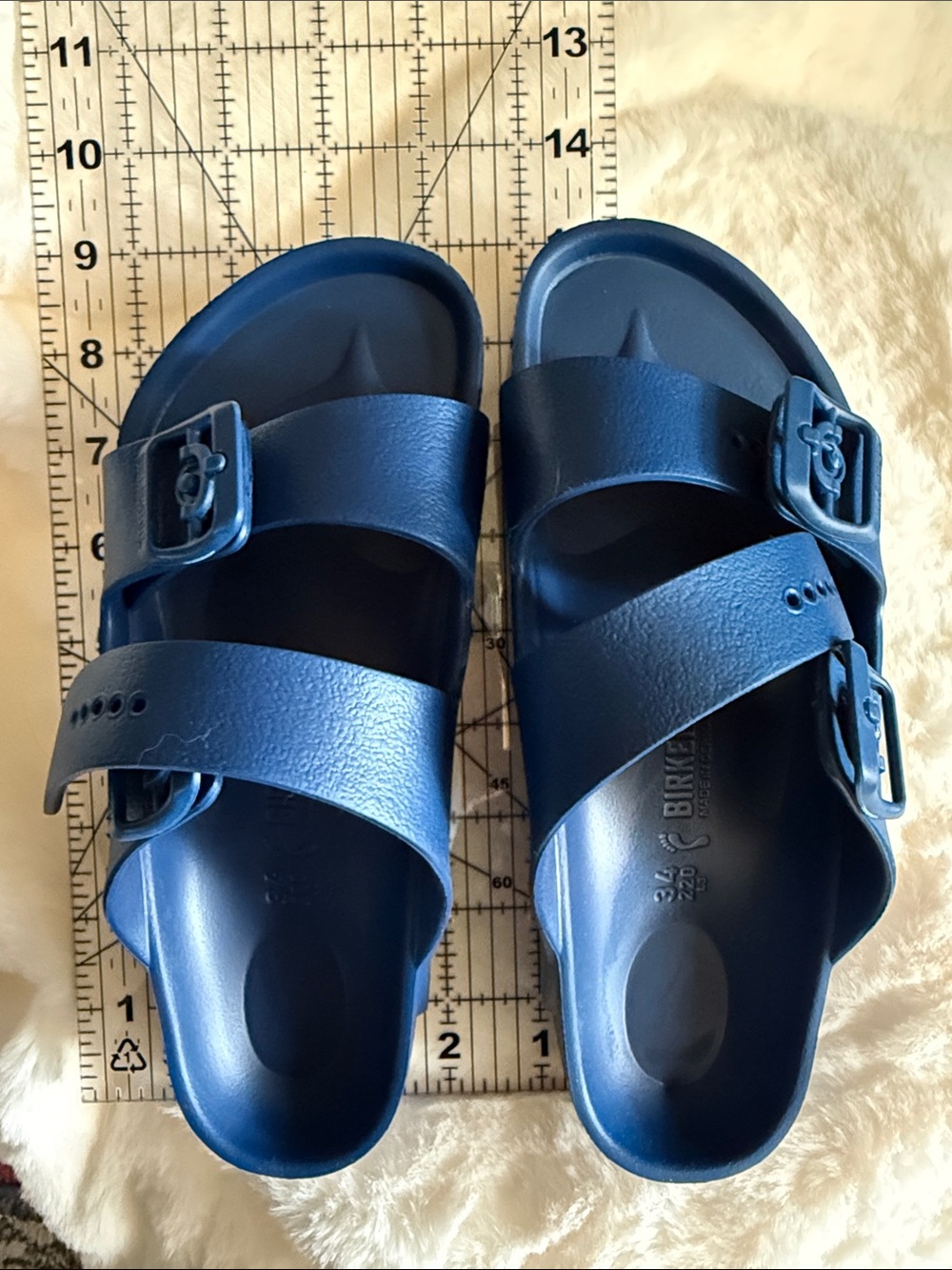 Birkenstock Kids Blue EVA Arizona Two-strap Sandals